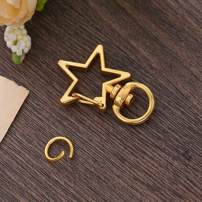 5 Pcs/lot Metal Star Universal Buckle Bag Gold Optional Key Buckle Alloy Buckle Bag Accessories