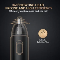 MAXGROOM Nose Hair Trimmer for Men Rechargeable 360 Rotating Dual-Blade Electric Shaver Eyebrows Nose Hair Trimmer Painless Safe 4