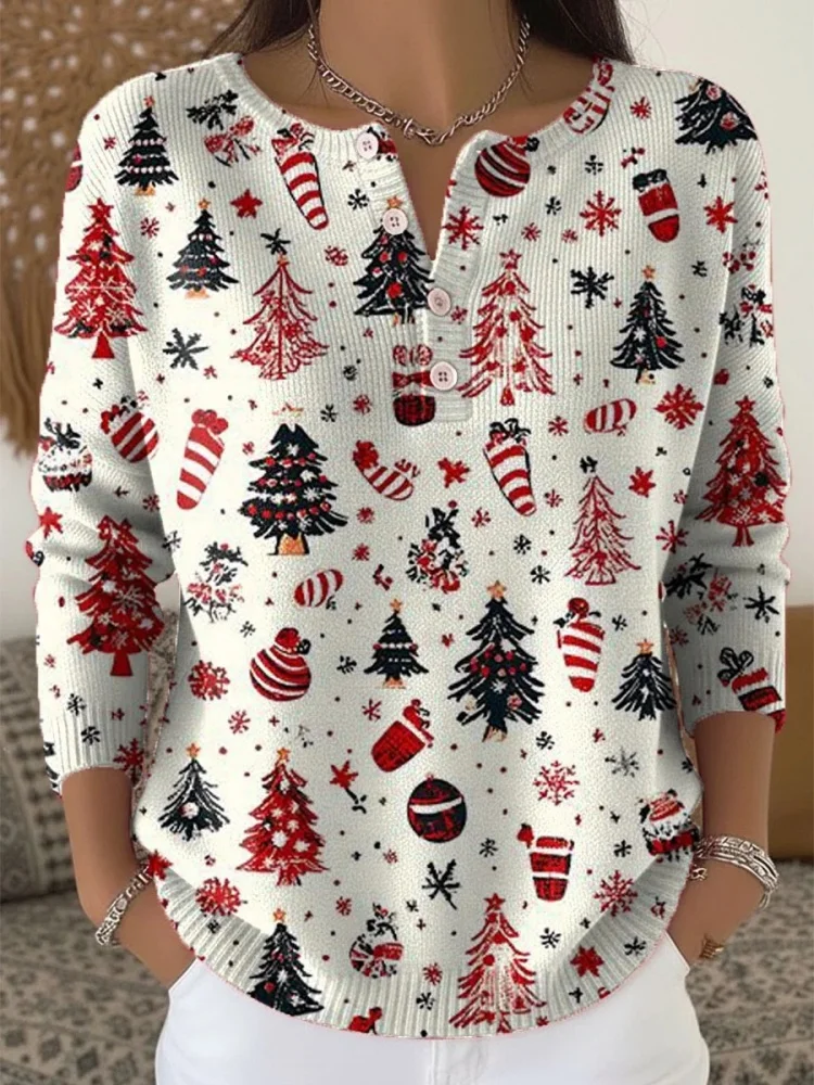 Autumn Winter Women Sweater 2025 Korean Fashion Knitwears Warm Long Sleeve Button Knit Pullovers Slim Fit Bottoming Shirt Jumper