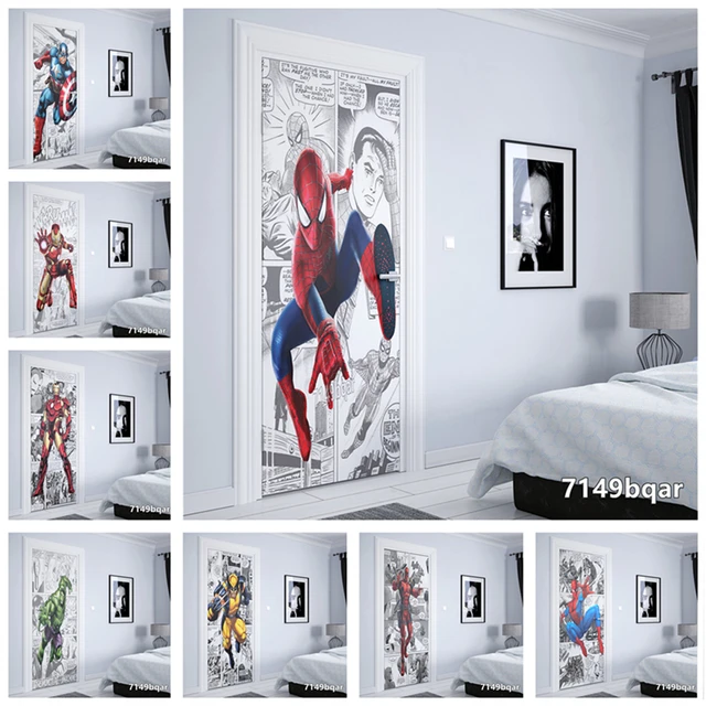 Spiderman Marvel Avengers 3d View Wall Sticker Removable Children Bedroom  Vinyl