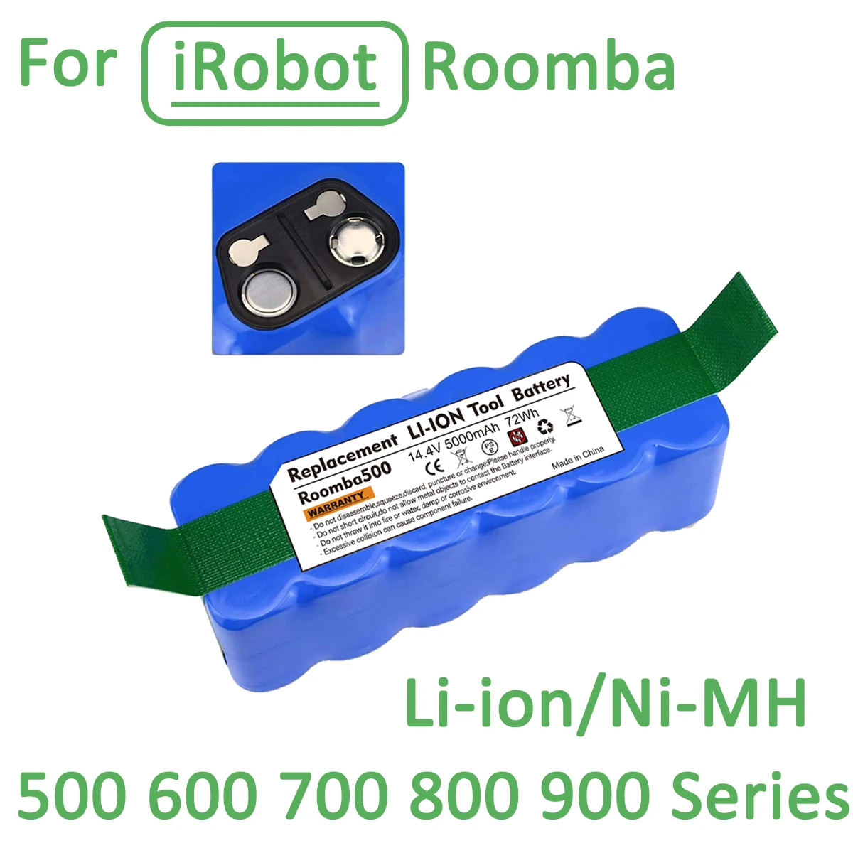 Batterie (4,25 Ah 14,4 V) 80501 Pour IRobot Roomba 500 510 530 550 560 570 580 600 620