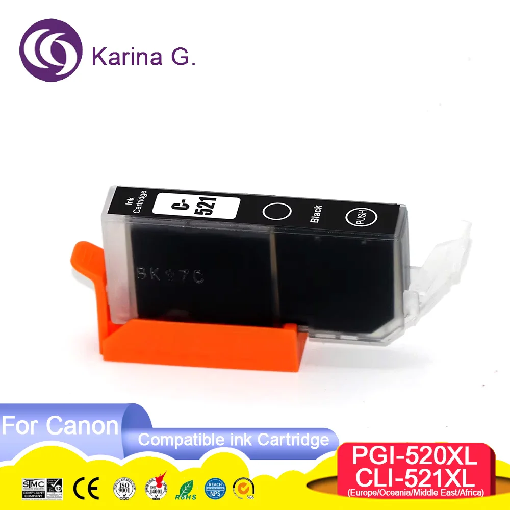 Compatible PGI-520 PGI520 CLI-521 CLI521 Color Printer Ink Cartridge for PIXMA