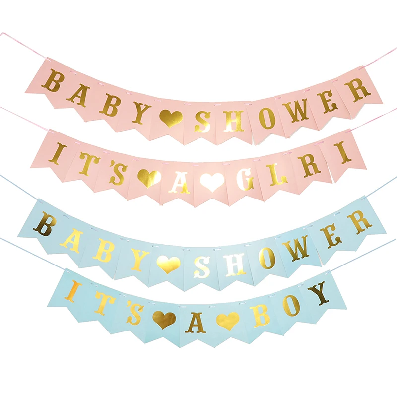 

Бумажный баннер украшения детский душ Its a Girl Boy Babyshower