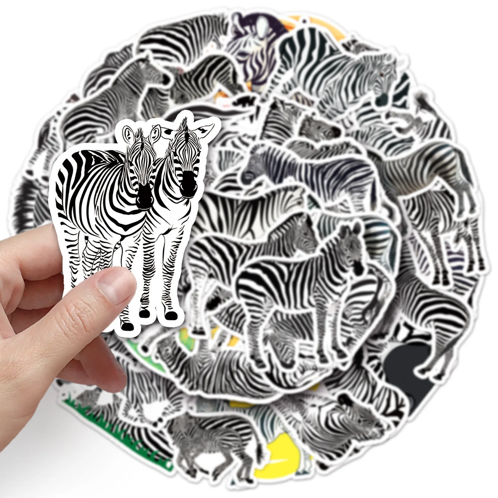 

10/30/50pcs Cute Cartoon Animal Zebra Stickers DIY Kids Scrapbook Notebook Phone Luggage Fridge Car Wall Decoration Sticker Toy