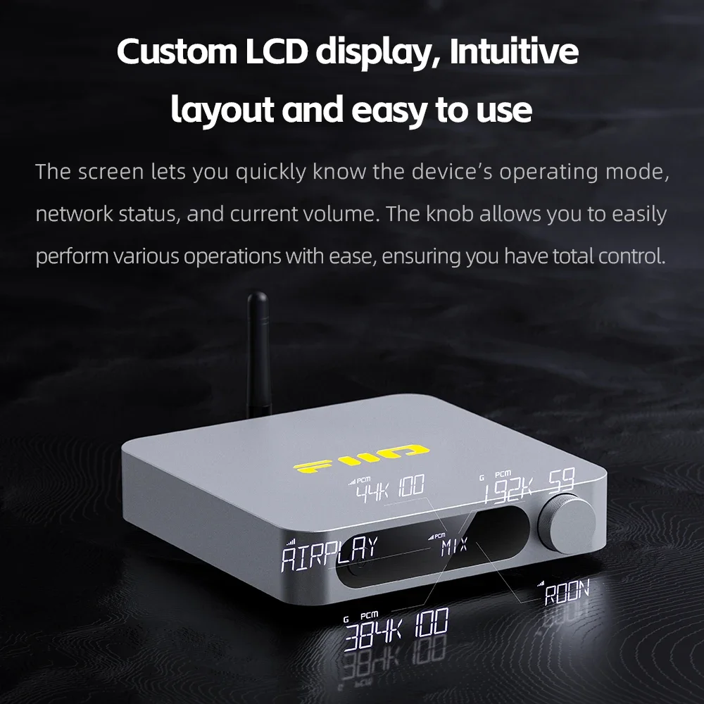 FiiO SR11 Streameing Music Receiver Support AirPlay Roon Ready 2.4G-5G daul band WiFi Hi-Res Audio PCM768 DSD256 Remote Control audio streamer receiver