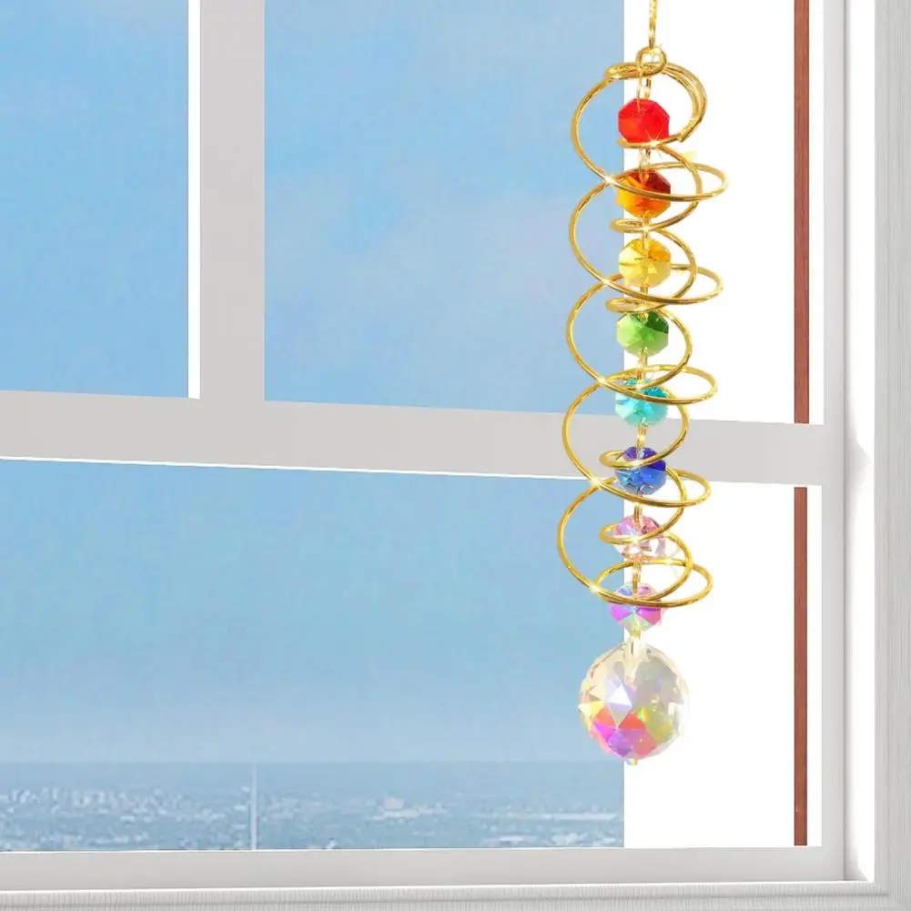 

Garden Hanging Decoration Chakra Rainbow Prism Suncatcher Indoor Outdoor Garden Decoration Healing Pendant Ornament Birthday