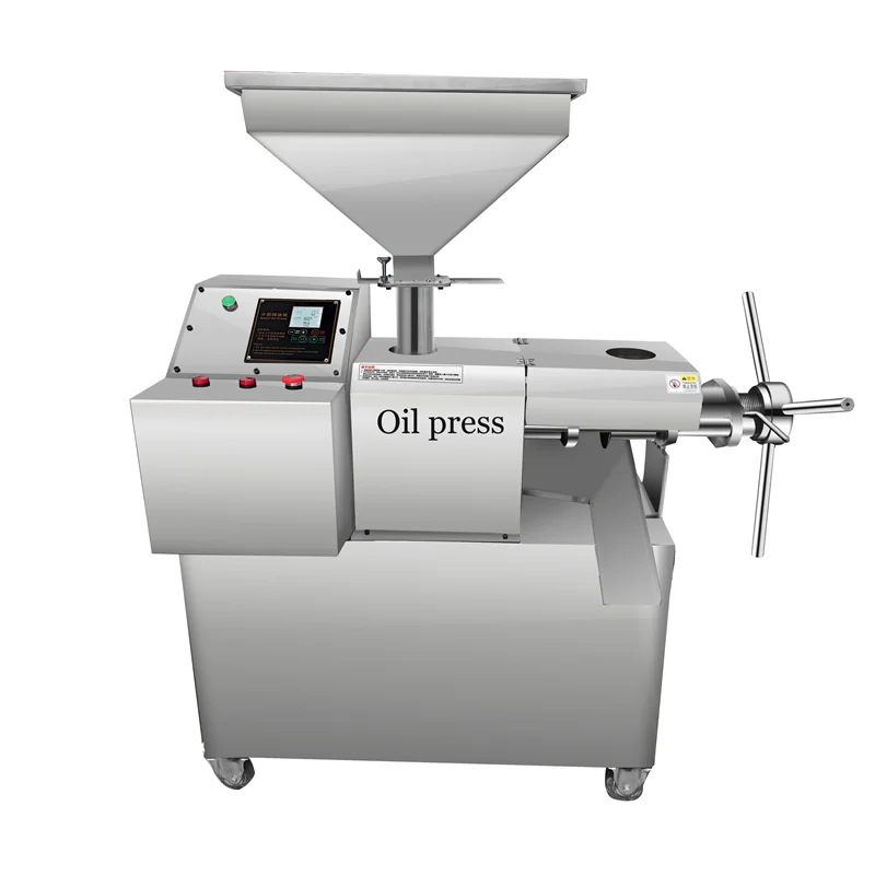 Factory supply 50-60kg/h Intelligent automatic stainless steel groundnut palm coconut sunflower oil extraction machine