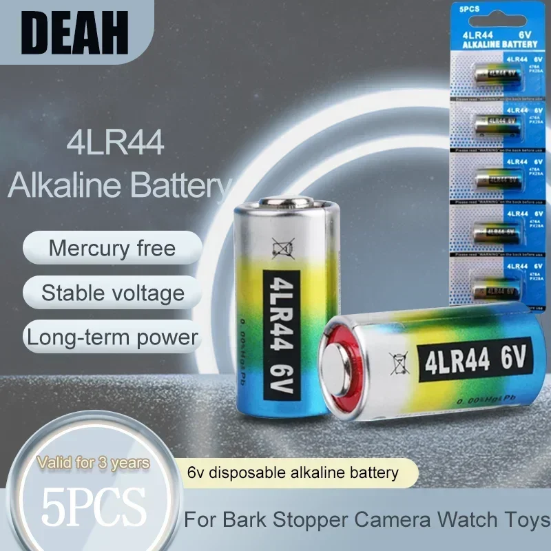 5PCS 4LR44 6V Alkaline Battery PX28A L1325 A544V 4034PX 544 For Beauty Pen Dog Collars Remote Control Doorbell Dry Primary Cell alkaline battery disposable battery