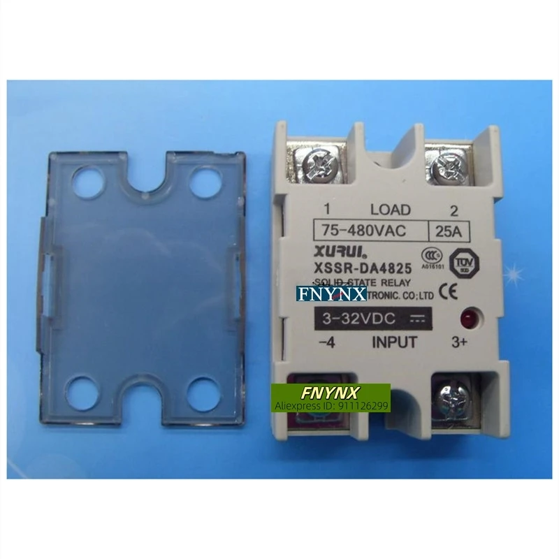5PCS New Original XSSR-DA4825 75-480VAC/25A Single-phase AC Solid-state Relay FNYNX Store