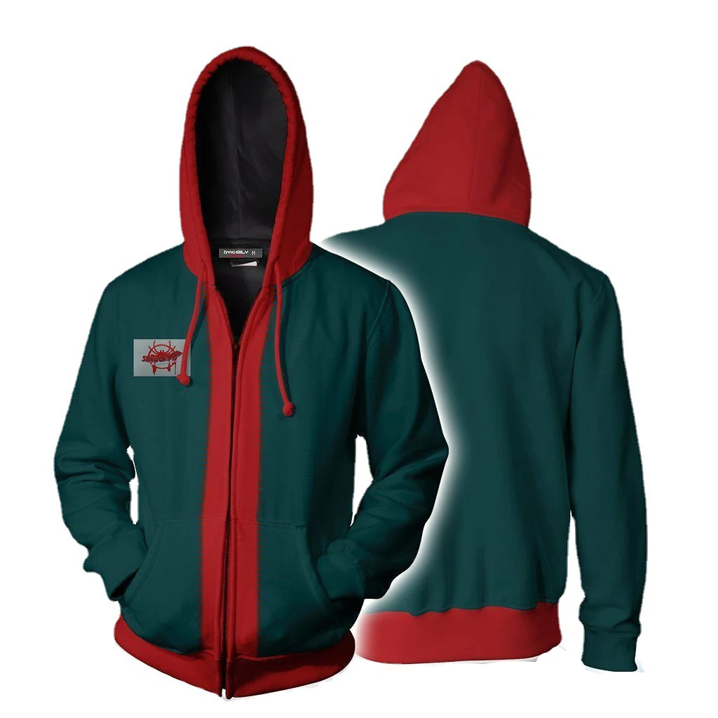 

Men Women Cosplay Jacket Super Spider Hero Miles Morales The Amazing Zipper Hooded Hoodies 3D Sweatshirts Coat
