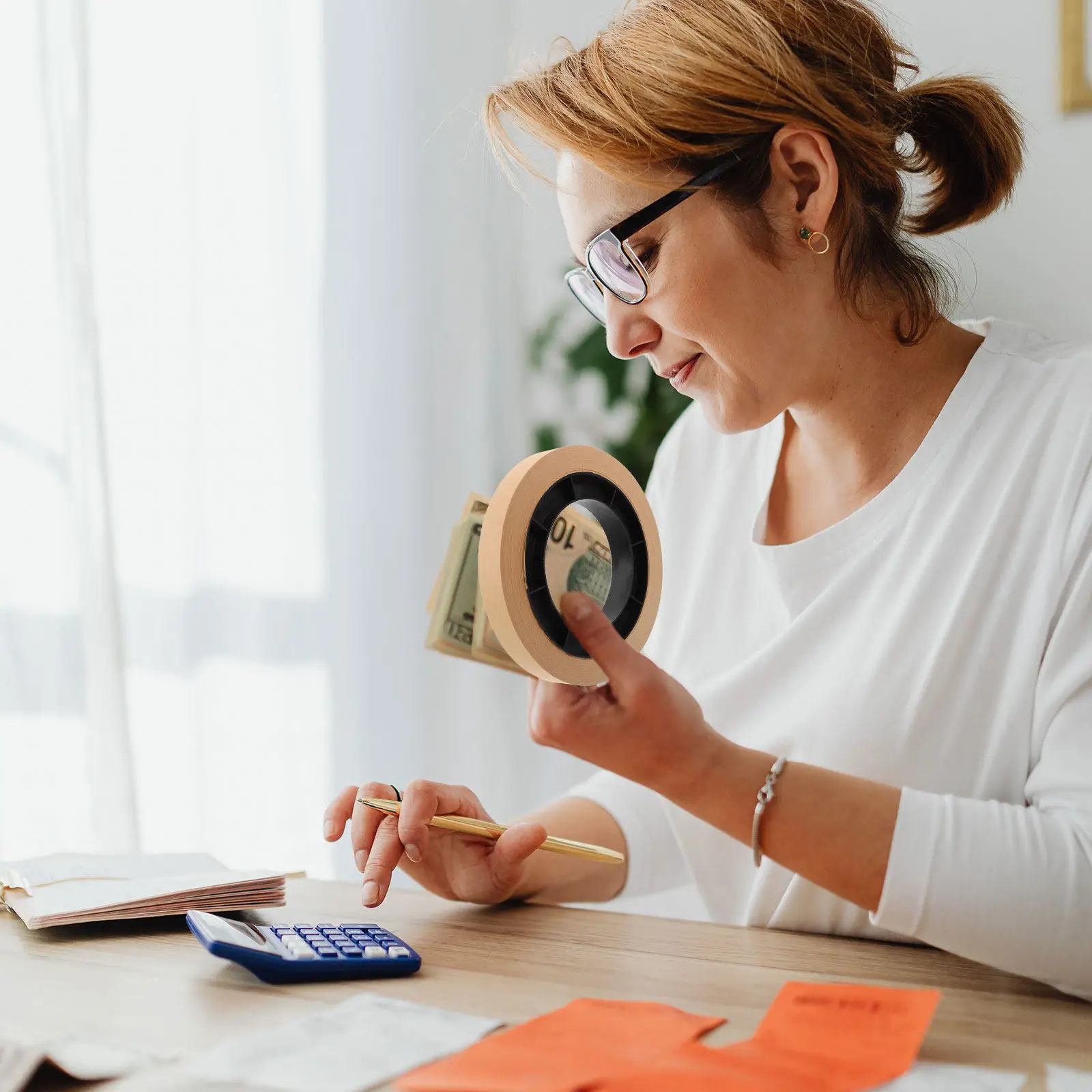 돈지 포장용 밴드 1롤, 지폐 묶는 끈, 현금 정리용 지폐 포장지, 금융기관 보안용
