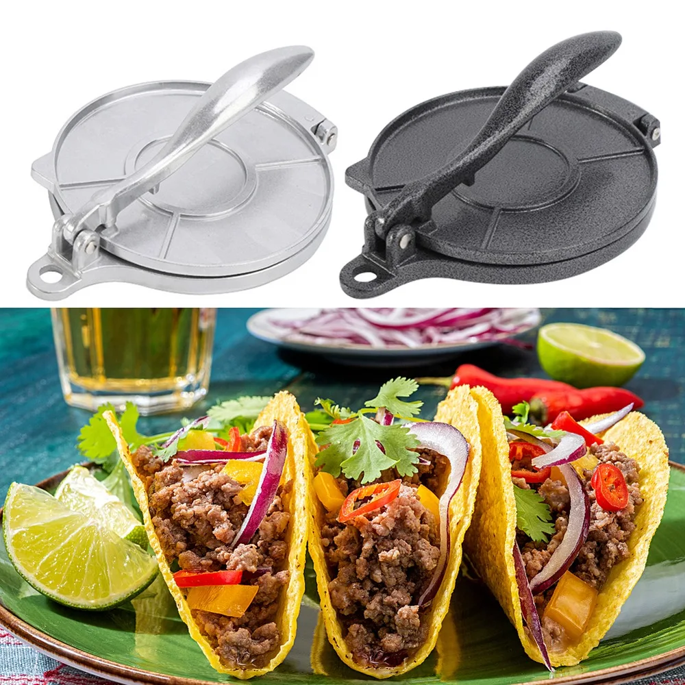 16/20cm DIY Tortilla Press Maker Aluminium Alloy Manual Corn Tortillas Dough Pressing Tools Kitchen Bakeware Cooking Accessories