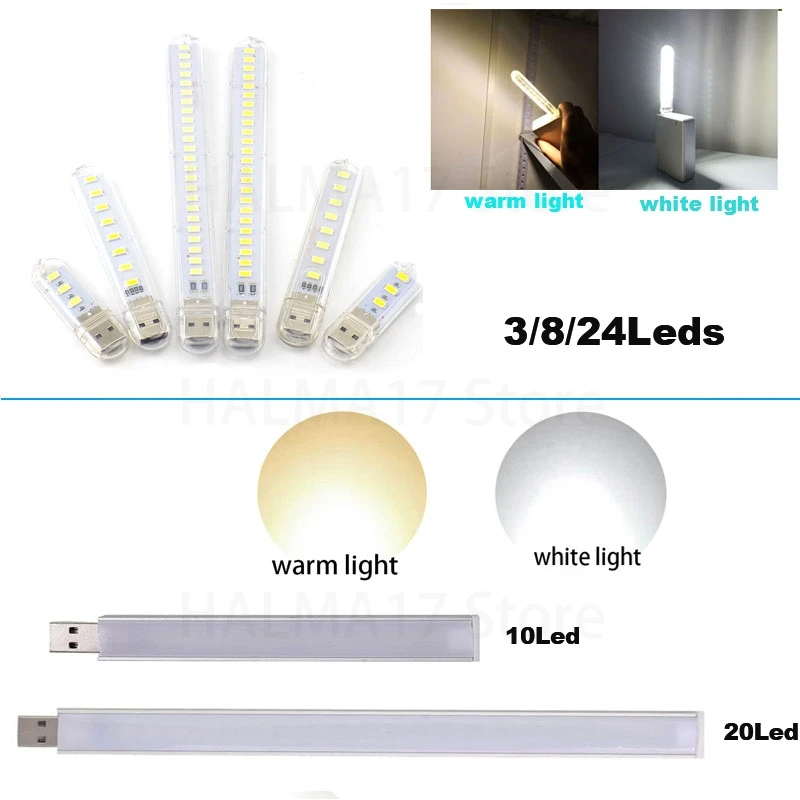 LED 5V Mini USB Lamp Book reading flashlight Night Light lighting for Power Bank Lighting Computer Laptop PC Notebook J17