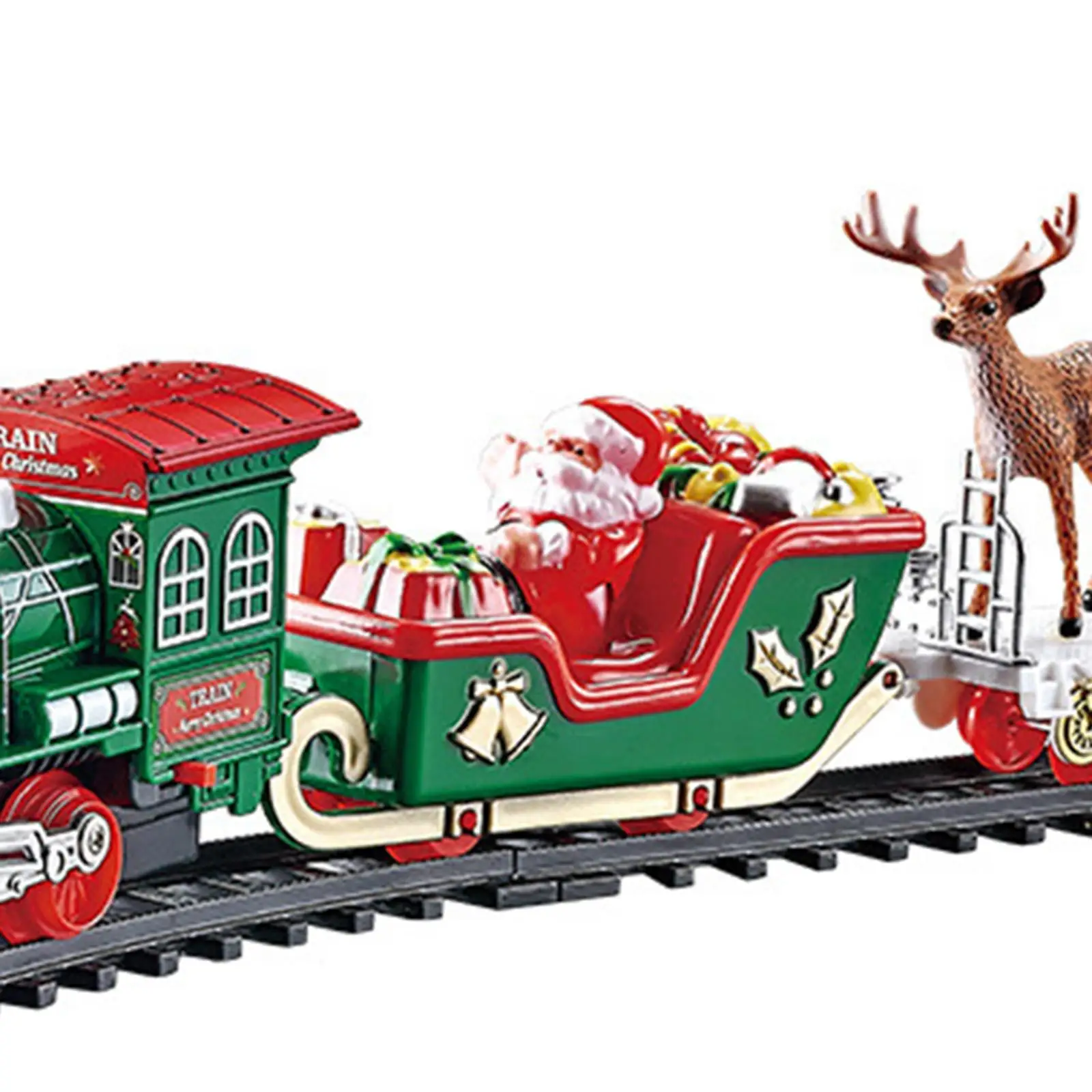 Christmas Train Sets,Christmas Gift with Light and Sound,DIY Electric Toy Train
