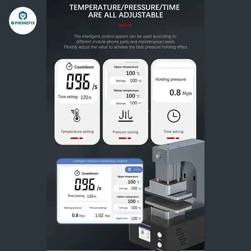 TBK 201D 500W Phone Heating Pressure Maintaining machine Intellectual Control for Phone All Screen Back Cover Bracket Fit Repair 6