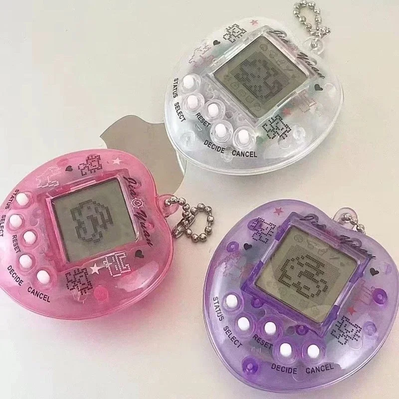 Virtual Pet Tamagotchi Toy Russian German Spanish Polish Electronic Animals Kid Play Game Boy Pixel Pendant Keychain virtual pet keychain