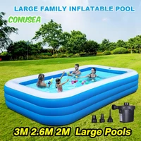 Piscine gonflable 3M 2M 2.6M grande famille piscines amovible jardin arrière-cour jeux de plein air jouet de fête aquatique enfants adultes bébé 1