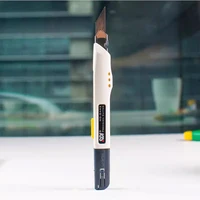 SDI 9mm Anti-Shaking Utility Knife 30-Degree Angle Sharp Black Steel Blades Box Cutter Auto Lock Professional Craft DIY Opener 2