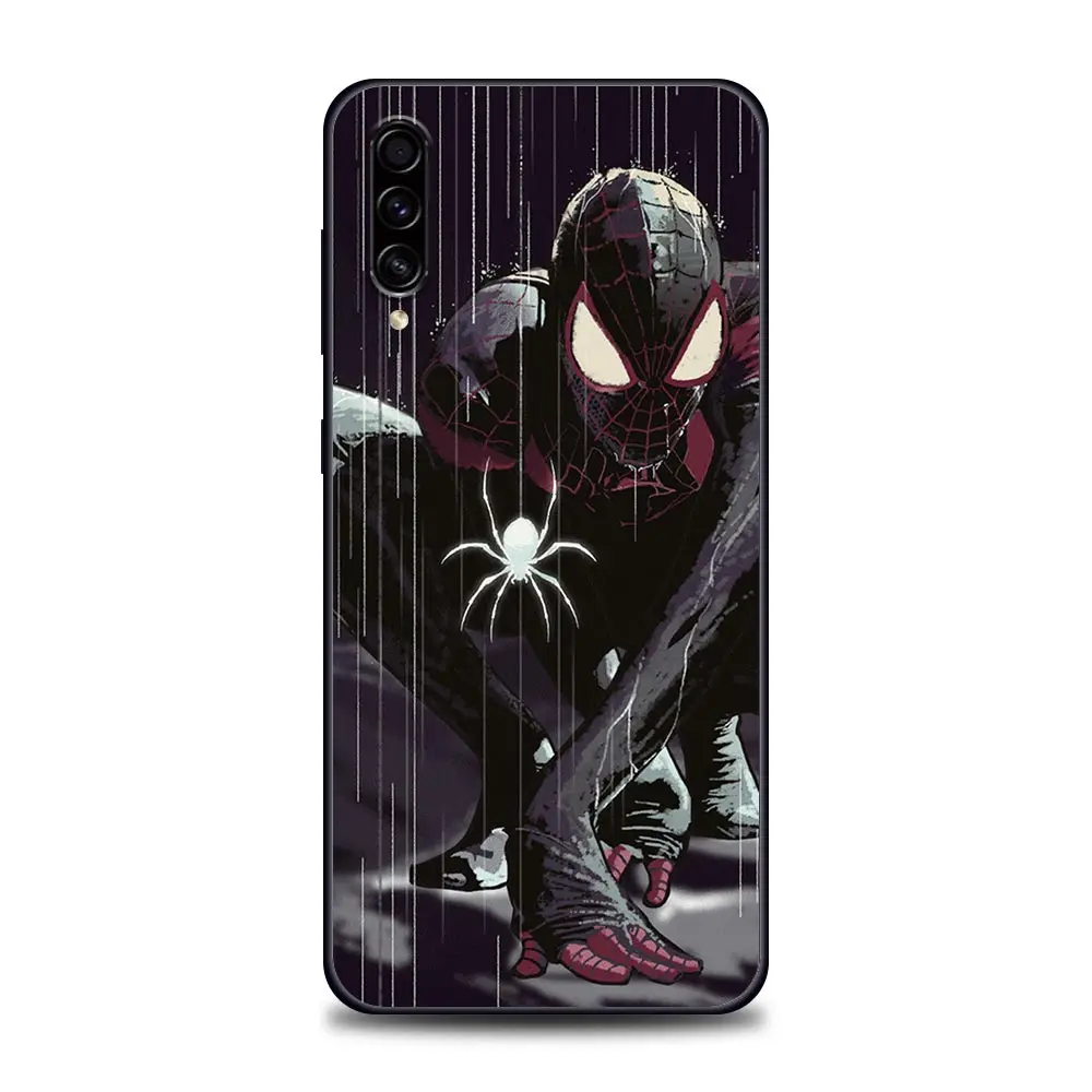 Cartoon Marvel Venom Spiderman Samsung Case for A10 e S A20 A30 A30s A40 A50 A60 A70 A80 A90 5G A7 A8 2018 Soft Silicone silicone cover with s pen