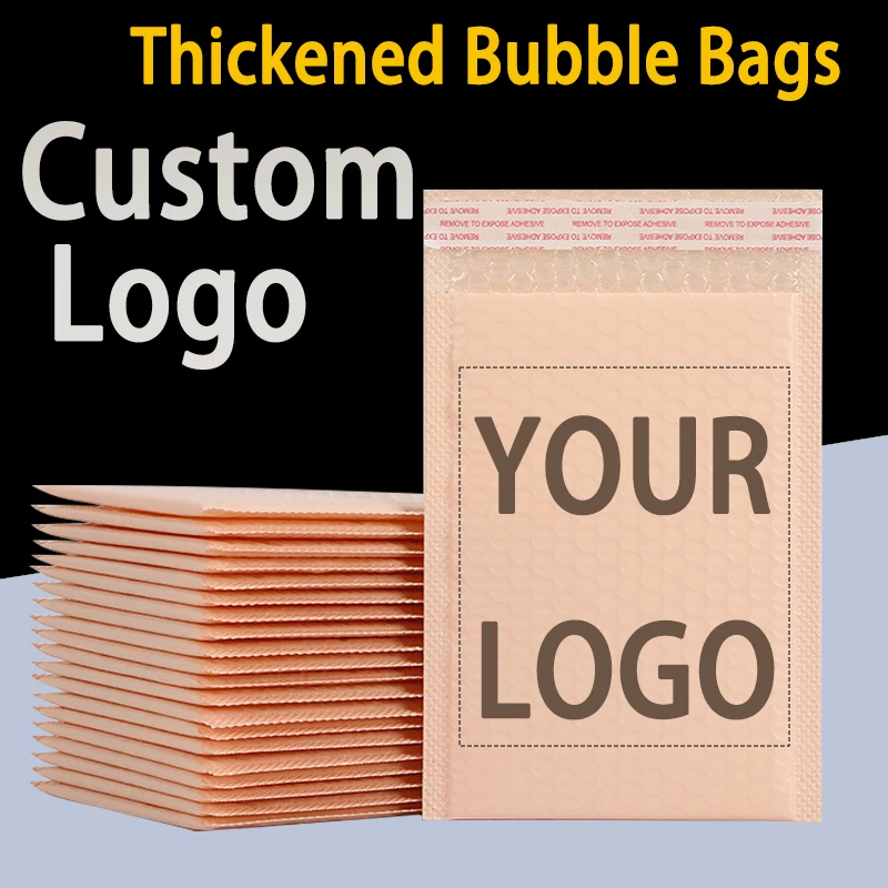 

Nude Pink waterproof Bubble Mailers Envelope Courier Bag Custom Mailing Bags Small Business Mail Shipping Supplies Delivery Bag