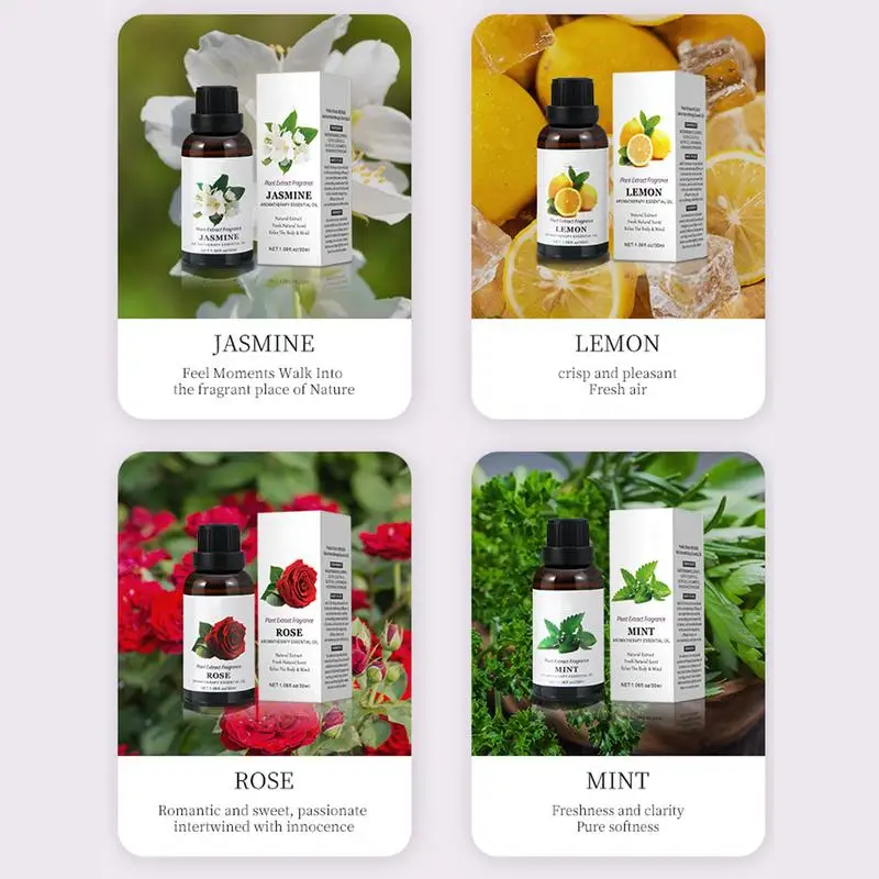 Flower Fruit Essential Oil Water-soluble Relieve Stress For humidifier aroma diffuser Fragrance Lamp Air Freshening Aromatherapy