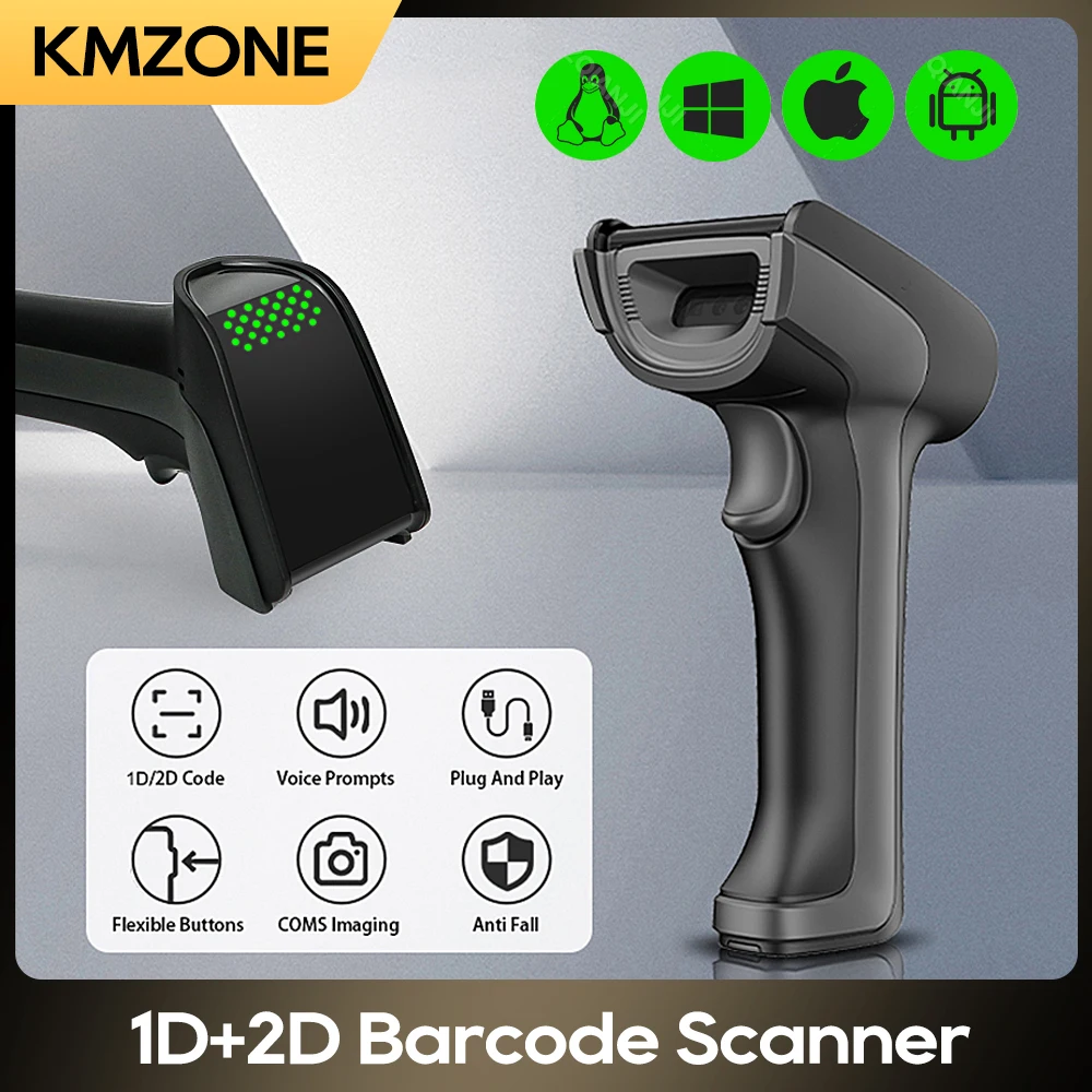 Mini Scanner Di Codici A Barre Qr Code Lettore Di Codici A Barre 2D Cablato Plug & Play Scanner Di Codici A Barre Portatile Scanner Di Codici A Barre 