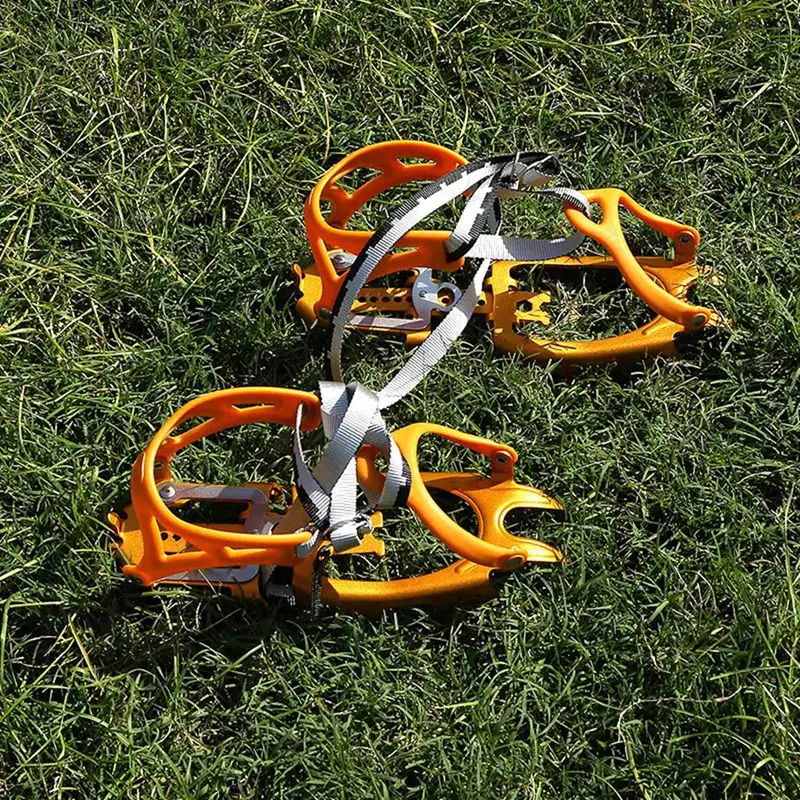 14 Teeth Ice Gripper Walking Crampons Ultralight Aluminum Alloy Mountaineering Crampons Equipment 3