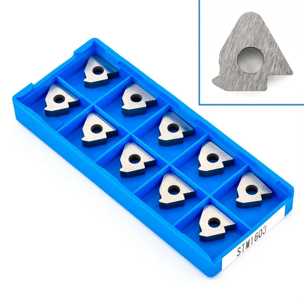 

Tool Pad CNC Turning Tool Holder Threaded Tool Tungsten Steel 10pcs Accessories High Strength Impact Resistance