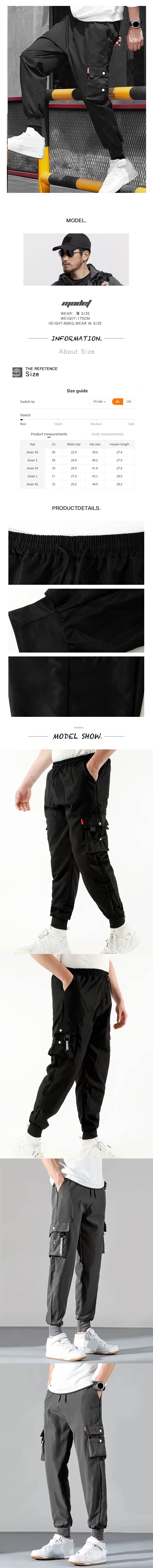 Description Picture 2 of itemWorkwear pants for men's youth trendy brand leggings casual pants, student Korean version trendy cropped sports pants