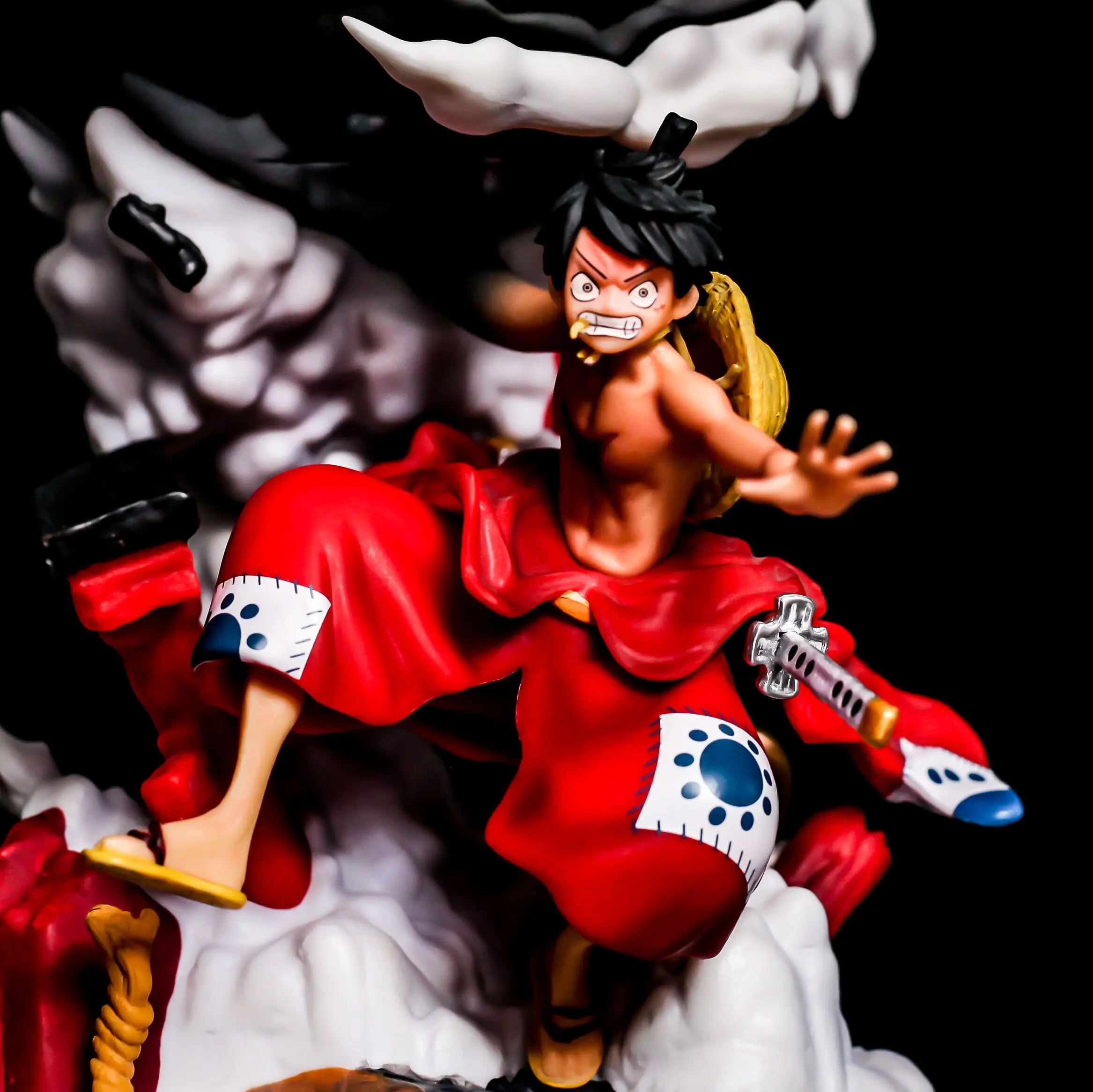 14cm One Piece Anime Figura Wano País Monkey D Luffy Vs Kaido Dragão Luta  Gk Luffy Pvc Tamanho Grande Figura de Ação Toy Model - AliExpress