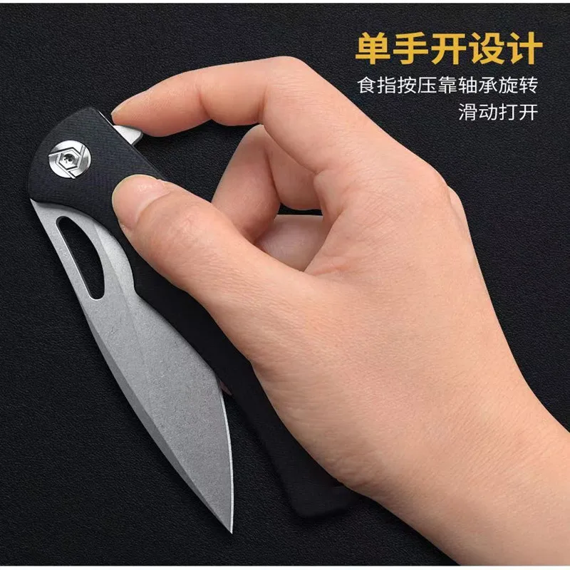 CH CH3524 EDC Pocket Folding Knife G10 Handle 59HRC D2 Blade Ball Bearing Flipper Outdoor Camping Survival Kitchen Hunting Knife 5