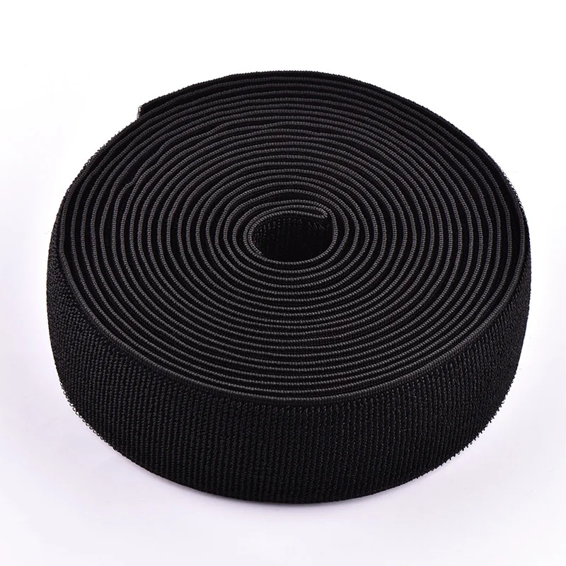 Black Elastic Magic Nylon Elastic Loop Straps Sticky Fastener Tape Wristband Wrist Wraps Bandage DIY No Adhesive 20/25/30/50mm