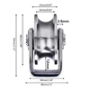 Heavy Duty Track Wheel U Groove Wheel Pulley Anti-corrosion Sliding Gate Roller Wheel 16mm Groove Width U-Shaped Roller R9UF 6