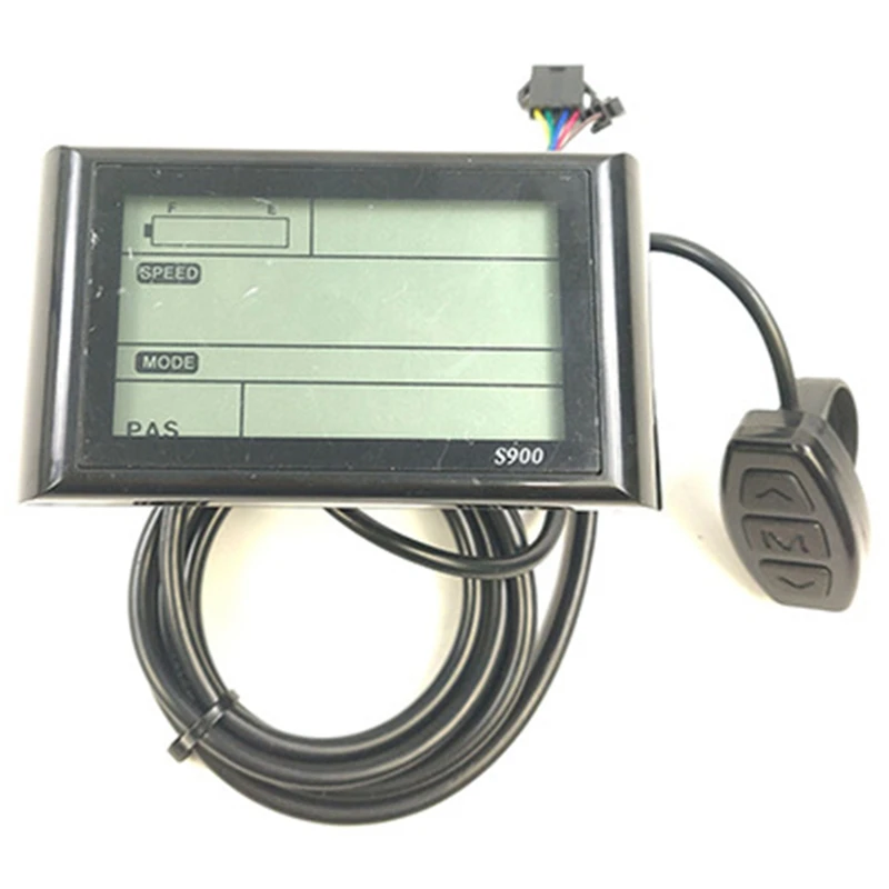 

Electric Bicycle LCD-S900 Display 36V 48V Electric Bike Intelligent Control Panel SM with Light Plug Accessories