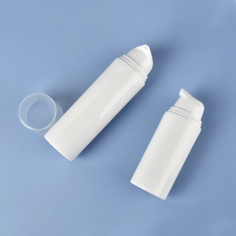 Plastic Travel Bottles 15ml 30ml 50ml Cream Refillable Bottle White Airless Pump Emulsion Vacuum Lotion Bottle refillable lotion bottle