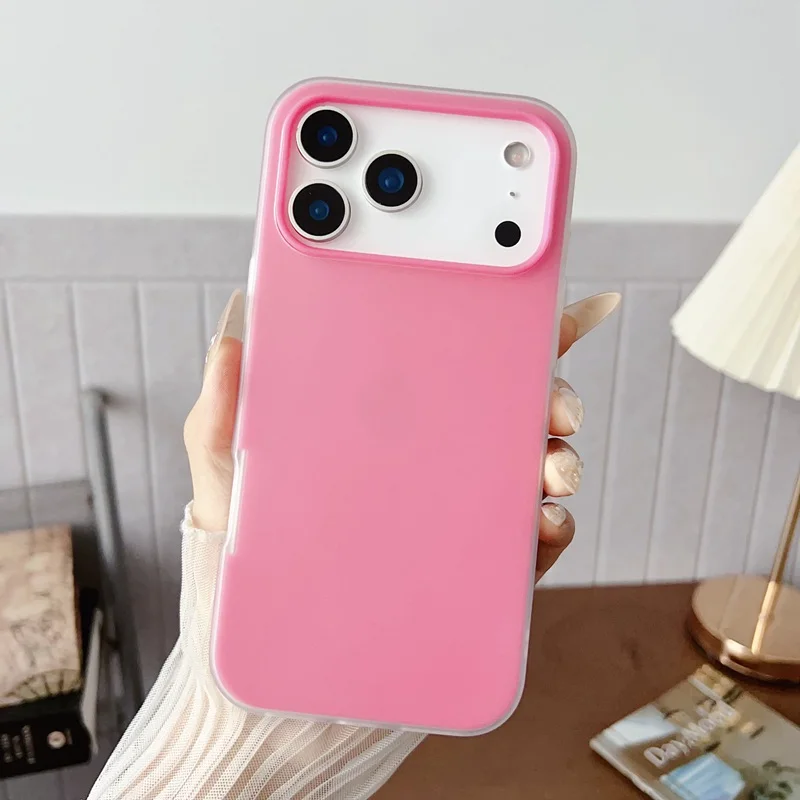Candy Color Jelly Phone Case - 2 in 1 Protective Cover