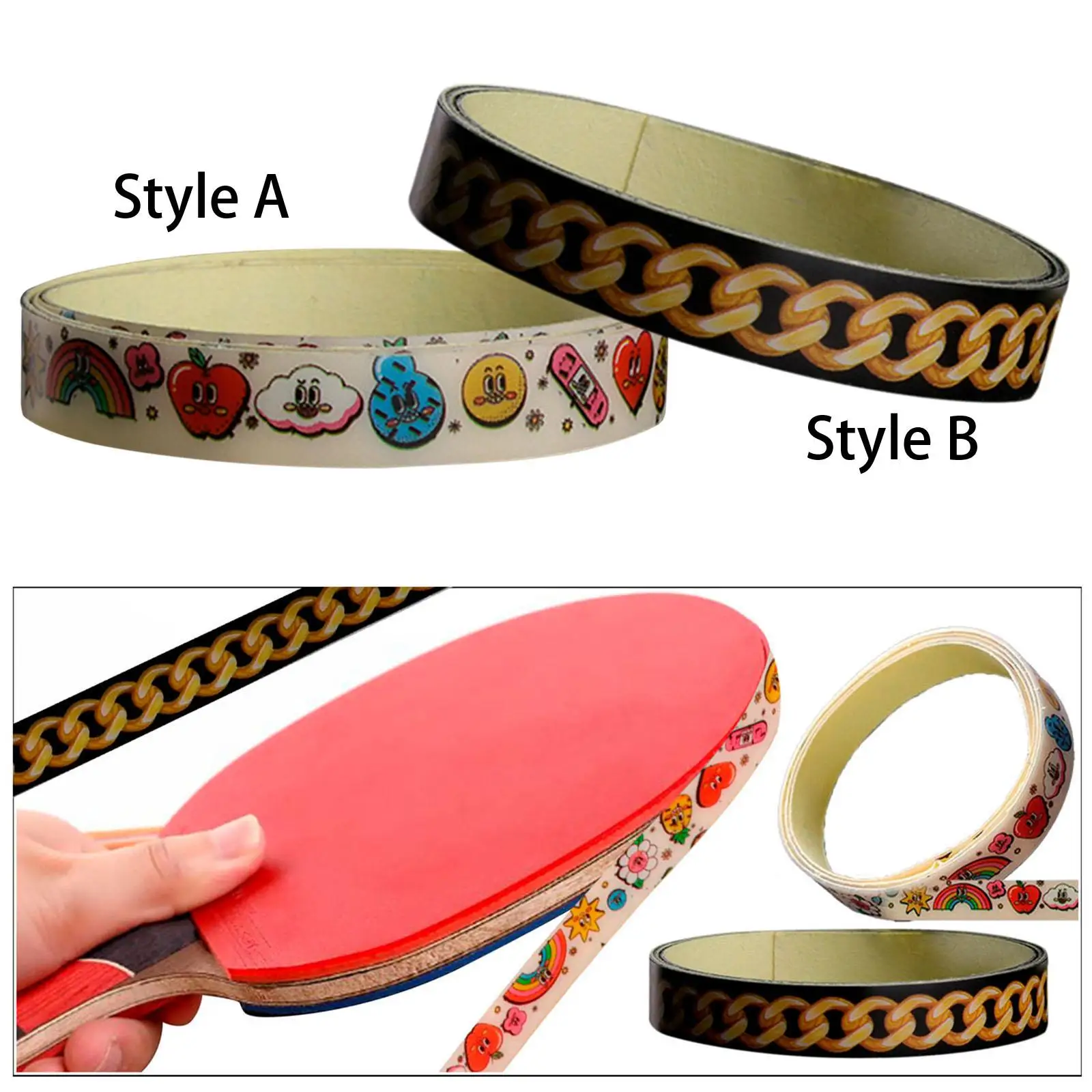 Table Tennis Racket Edge Tape PVC Protect of Rubber and Blade Protective Side Tape Pickleball Paddle Edge Guard