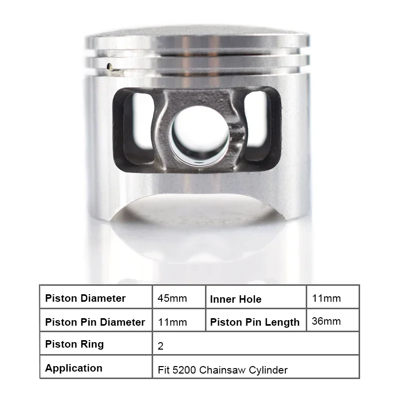 Set 2 Anelli Pistone 34mm X 1.2mm - Ricambio Per Motoseghe, Nero, Resistente All'Usura - Foto 3