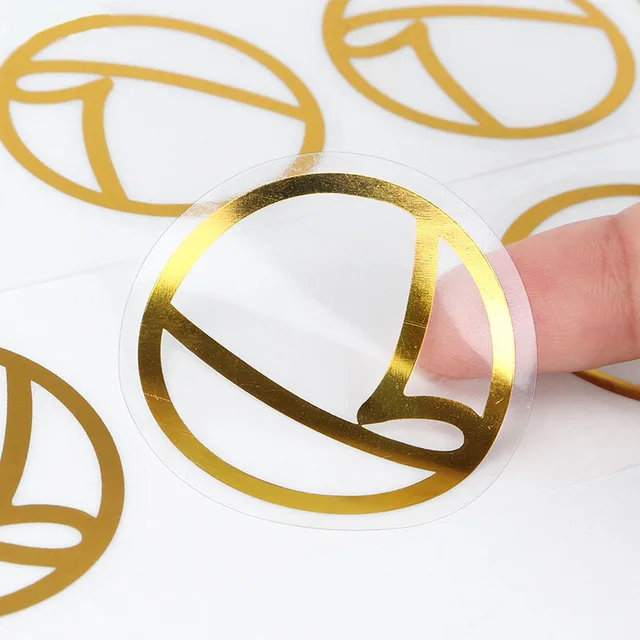 Personalized gold foil stickers, customized company business logo, any size  can be made for wedding, 100 pieces/batch - AliExpress