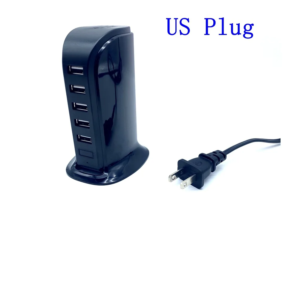High-Speed 5-Port USB Charging Station with 20W USB-C Power Adapter