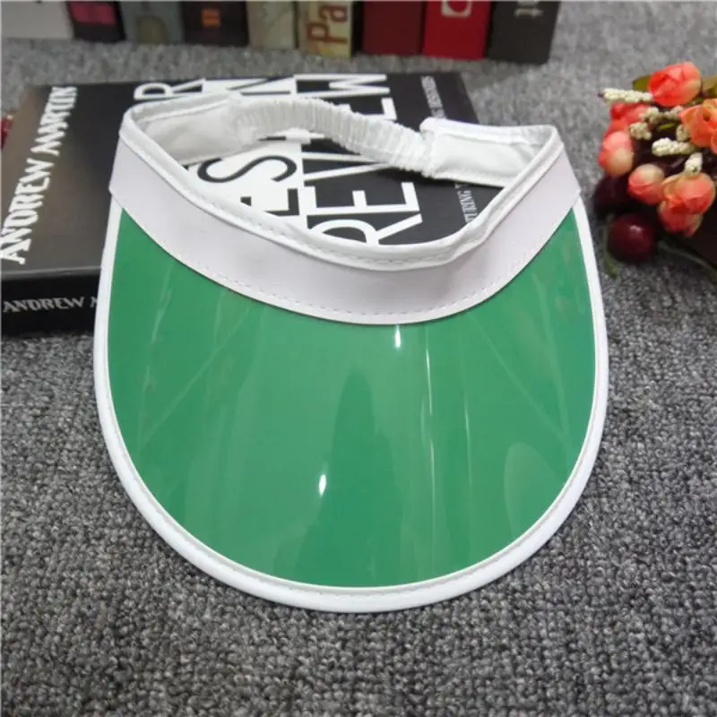 여성용 야외 성인 스포츠 골프 모자, 비치 그린 선바이저 모자, UV 차단, 투명 빈 탑 썬햇, 남녀 공용 