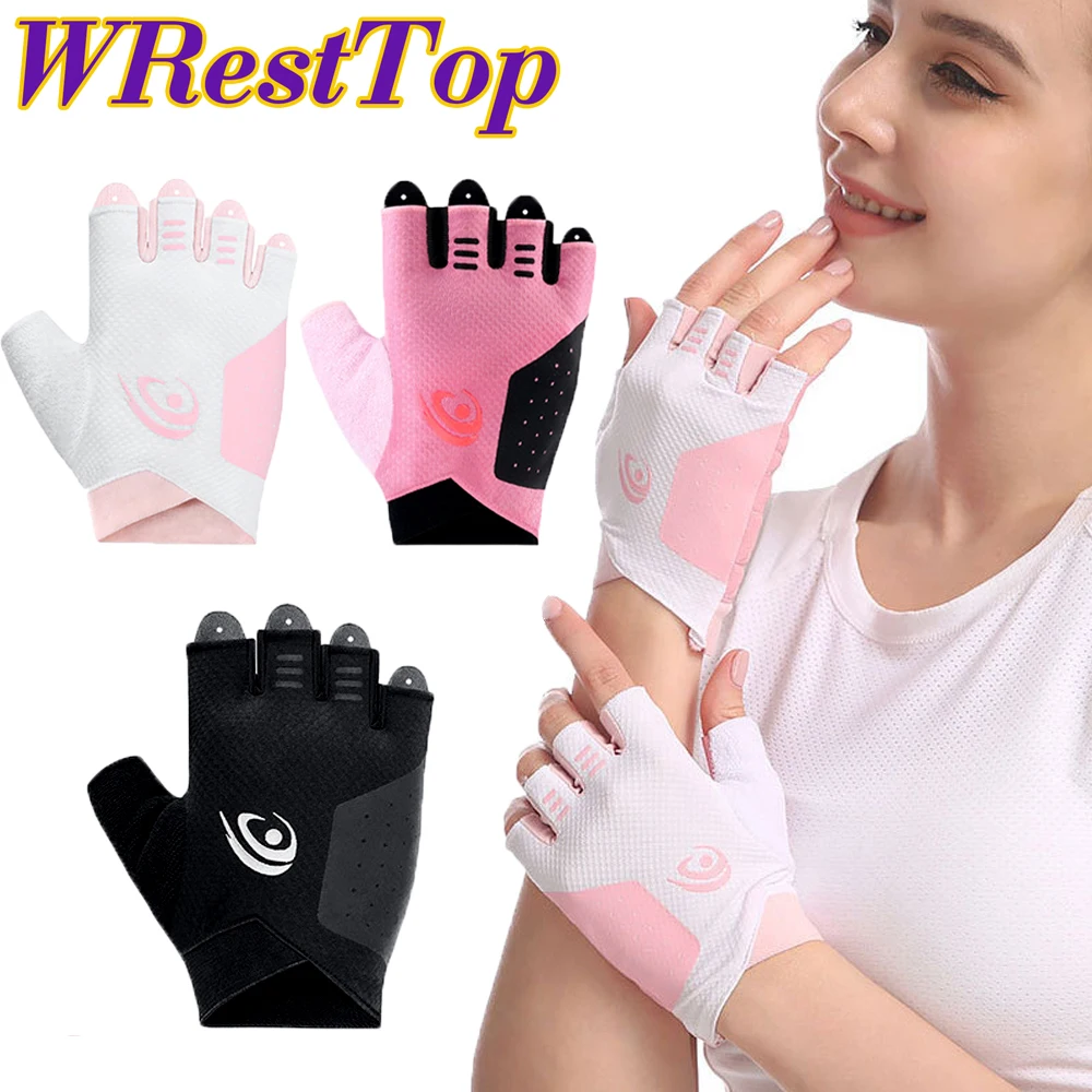 

1Pair Workout Gloves for Women Men, Breathable Anti-Slip Full Padded Palm Weight Lifting Fingerless Powerlifting Gym Gloves