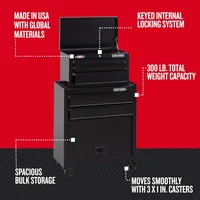 Tool Chest Combo with Drawer Liner Roll, 26-Inch, Rolling, 5 Drawer, Black (CMST82763BK) 2