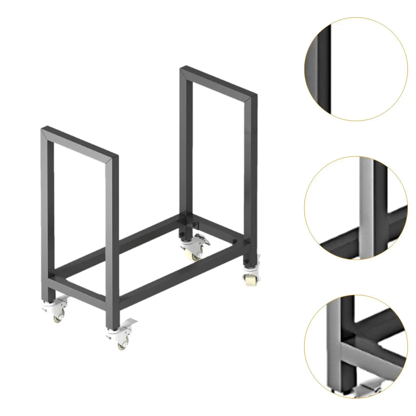 Firewood Rack Firewood Holder Multifunctional Portable Stable Fireplace Log Grate with Wheels for Outdoor Activities Backyard 5