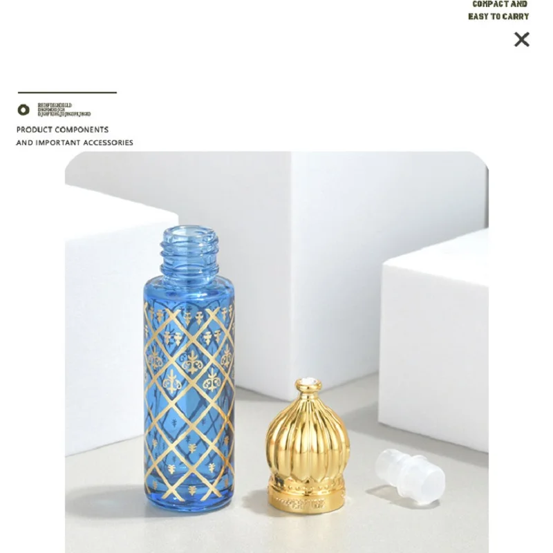 Compact Rollerball Glass Perfume Dispenser Bottles