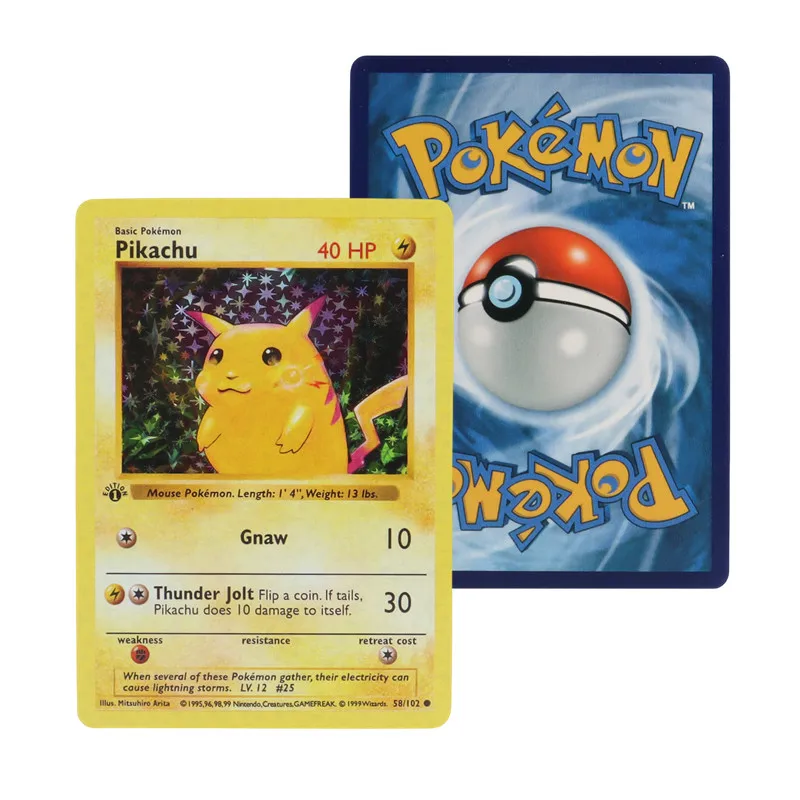 151 Teile/schachtel 1996 jahr 1st Edition Pokémon karte Seltene Charizard Pikachu Mewtwo Blastoise Sammeln karte spielzeug Englisch version – Detail 4