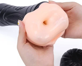 One Unit 2 in 1 3D Male Masturbators Cup Adult Sex Toys Blow Job Stroker Realistic Textured Pocket Vagina Pussy Man Masturbation 4