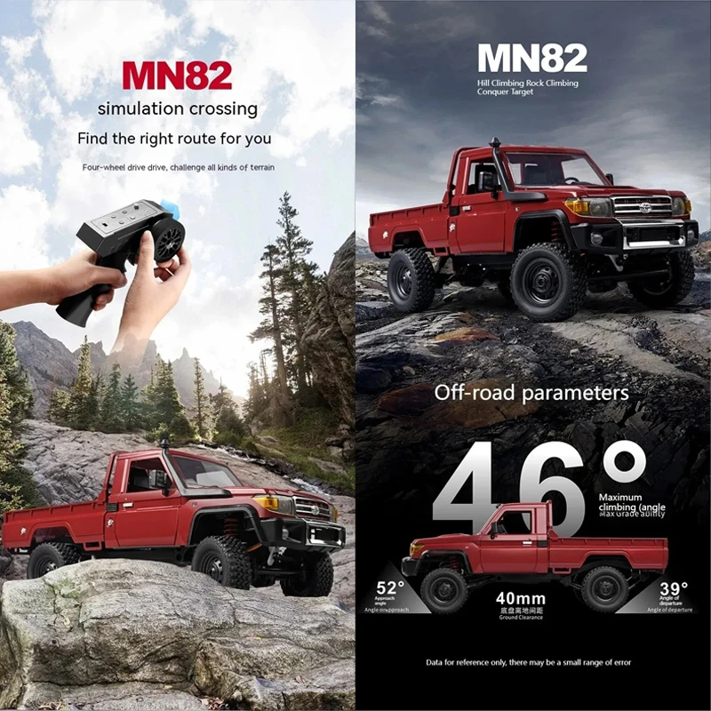 1:12 Rc Car Mn Model Mn82 Retro Full-scale Simulation Lc79 RTR 2.4g 4WD 280 Motor Remote Control Pickup RC Truck Model Car Toys 5