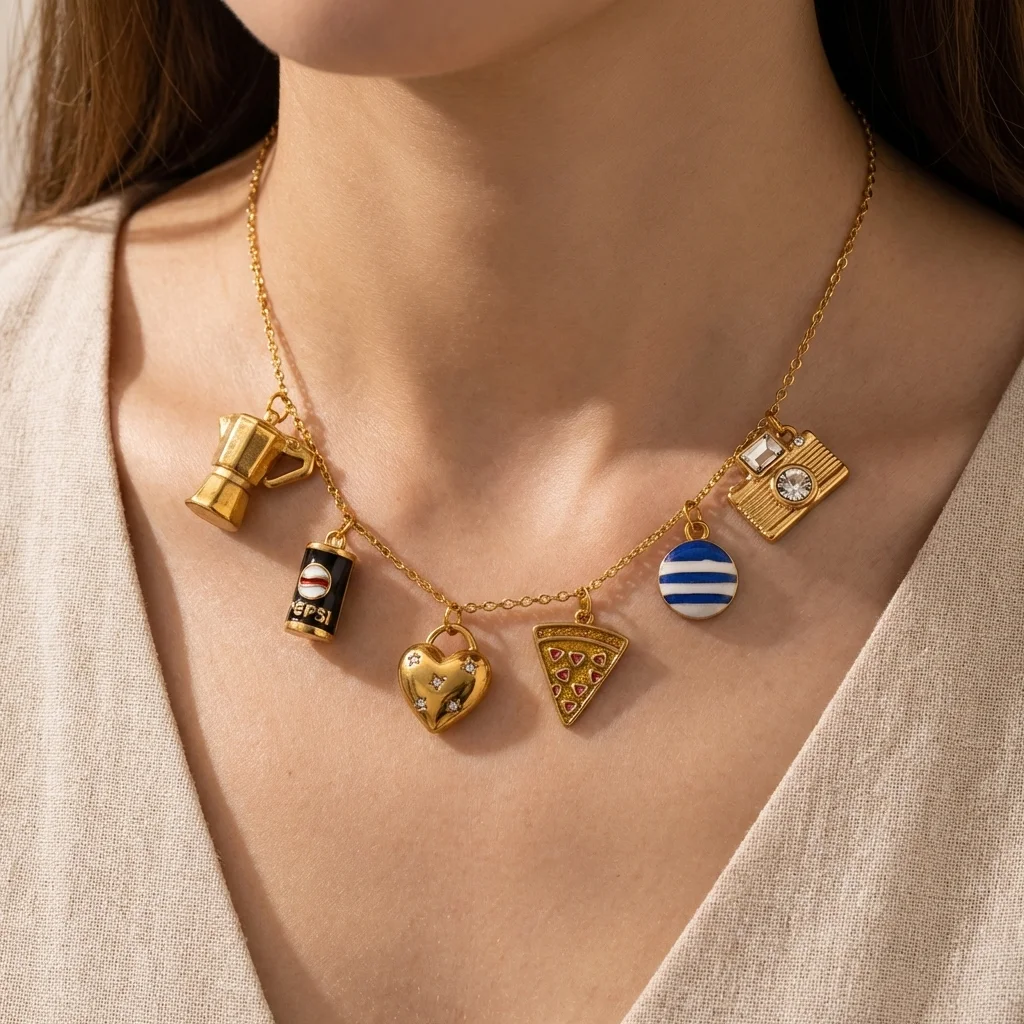 3 Stück Modische und Beliebte Niedliche Blumen-Liebes-Kamera-Soda DIY Anhänger Charms für Schmuckherstellung