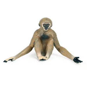 Solid Simulation Wild Animal Model Toy Gibbon Plastic Ornaments